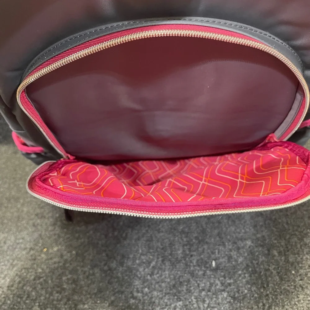 Walgreens CNDG-0131‎ Grey Pink Nylon Multi-Pocket Rose Gold Zippers Backpack